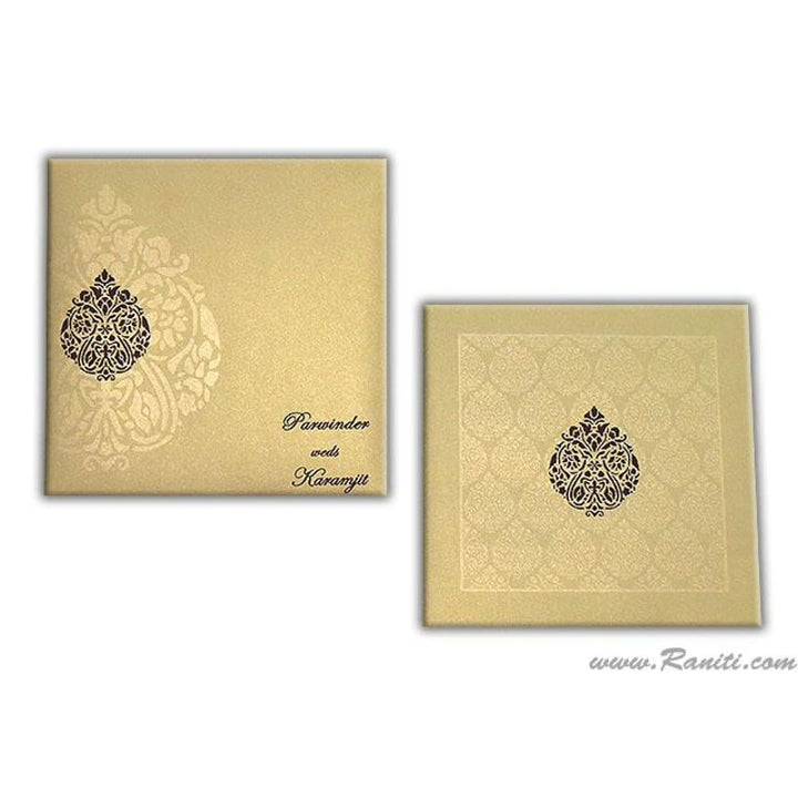 Damask Print Classic Custom Wedding Invitation Card AM-116 freeshipping - Raniti LLC - Custom Invitations & Stationery