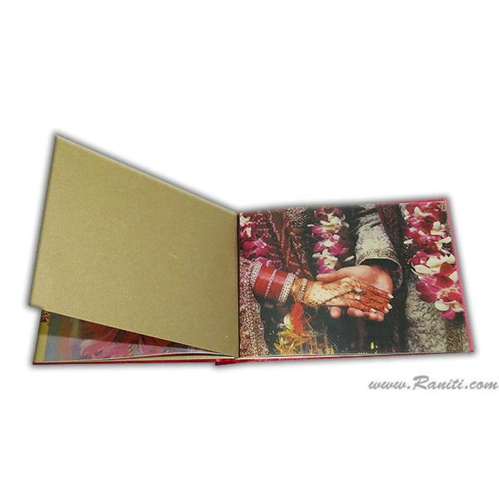 Damask Theme Red Satin Fabric Heavy Back Custom Luxury Royal Wedding Cards with Multiple Inserts AMH-1 freeshipping - Raniti LLC - Custom Invitations & Stationery