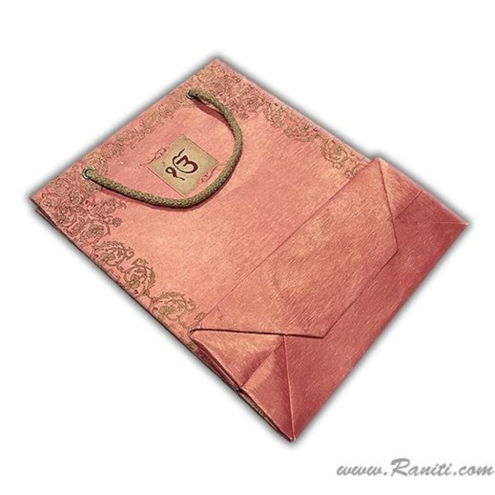 Elegant Personalized Paper Bag - Custom Wedding Gift bags AMGB-1 freeshipping - Raniti LLC - Custom Invitations & Stationery