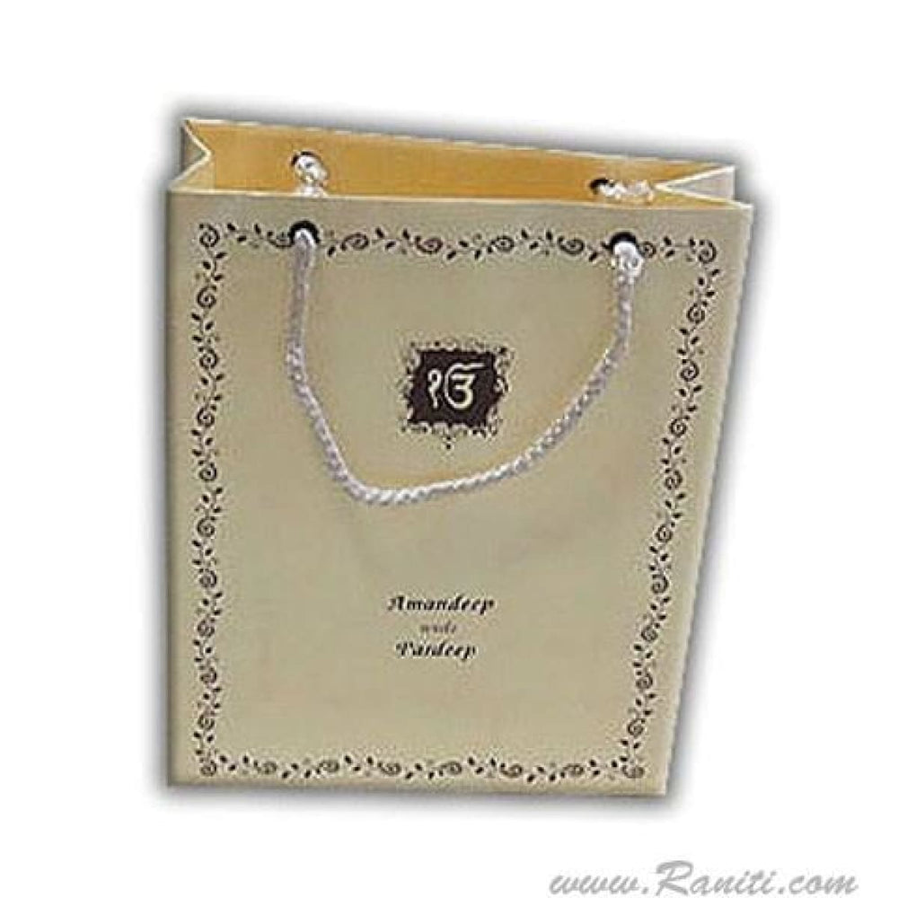 Elegant Personalized Paper Bag - Custom Wedding Gift bags AMGB-4 freeshipping - Raniti LLC - Custom Invitations & Stationery