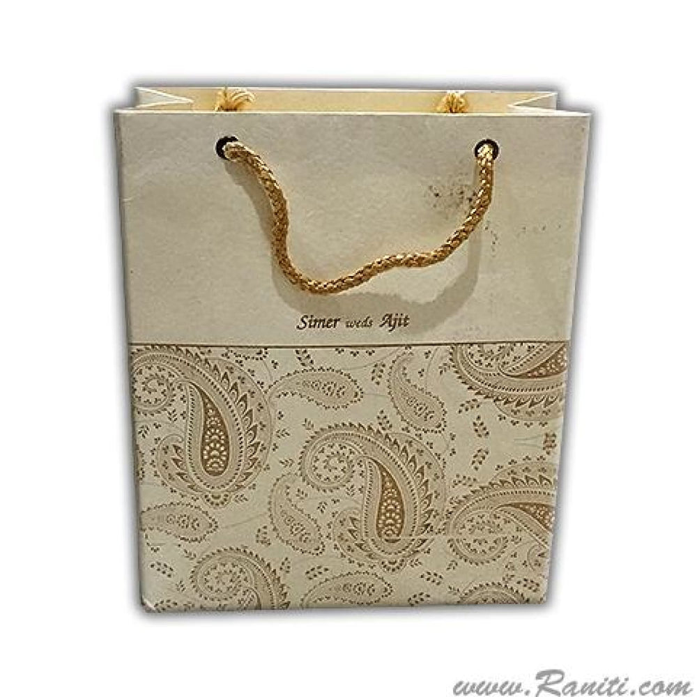 Elegant Personalized Paper Bag - Paisley Theme Custom Wedding Gift Bags AMGB-8 freeshipping - Raniti LLC - Custom Invitations & Stationery