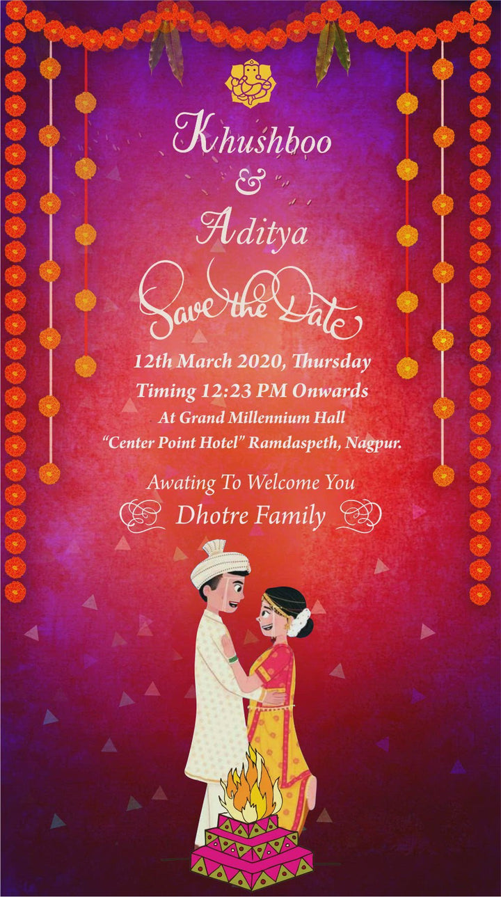 Animated Digital Save The Date Cards Custom Evite RDEV-5