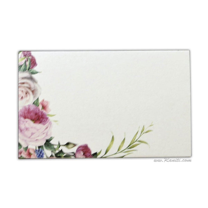 Flat Floral Theme Place Escort Card Custom | Wedding Place Cards | Seating Name Cards for Receptions, Parties, Events JVRPC-1 freeshipping - Raniti LLC - Custom Invitations & Stationery