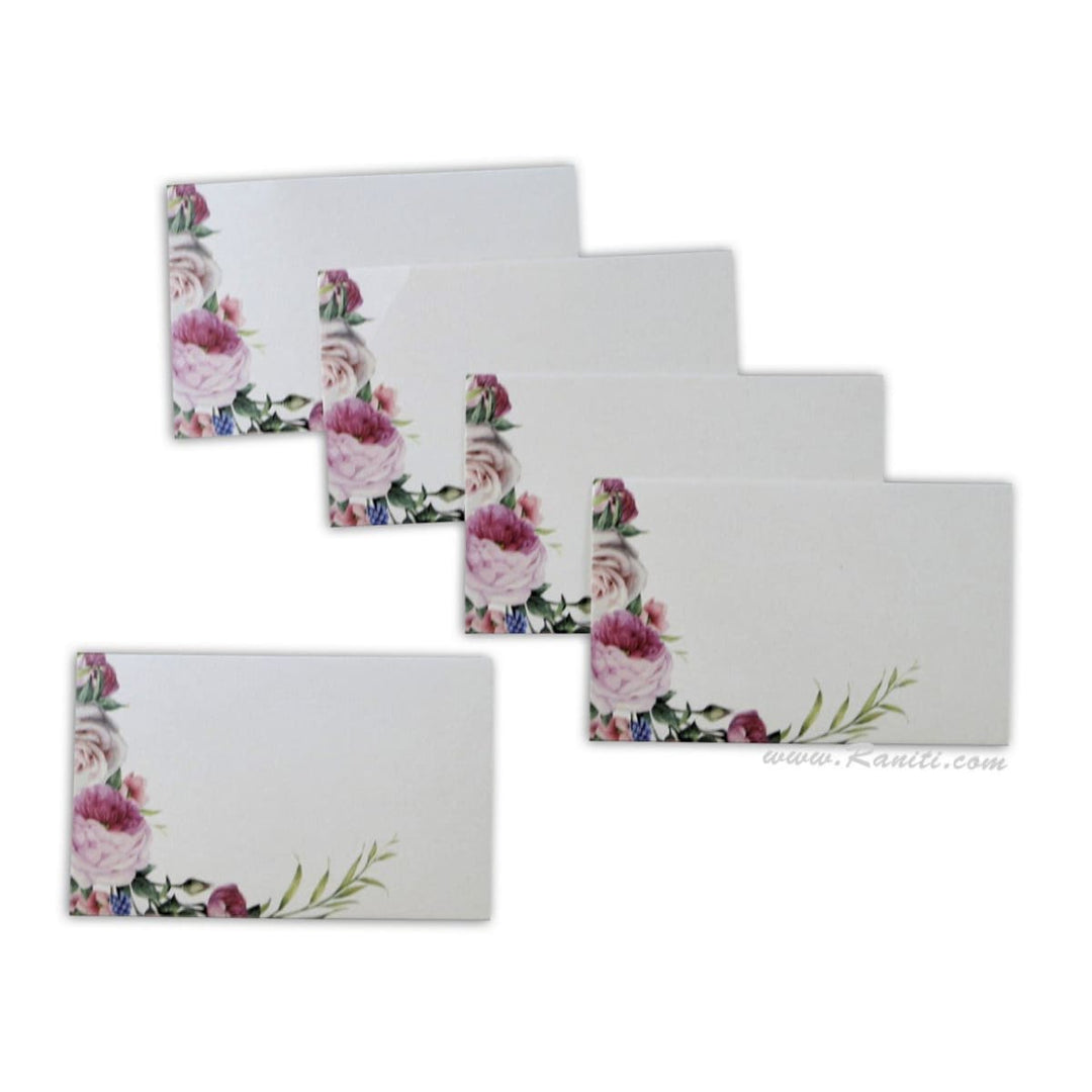 Flat Floral Theme Place Escort Card Custom | Wedding Place Cards | Seating Name Cards for Receptions, Parties, Events JVRPC-1 freeshipping - Raniti LLC - Custom Invitations & Stationery