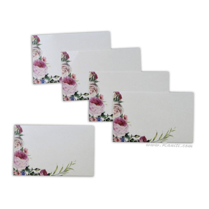 Flat Floral Theme Place Escort Card Custom | Wedding Place Cards | Seating Name Cards for Receptions, Parties, Events JVRPC-1 freeshipping - Raniti LLC - Custom Invitations & Stationery