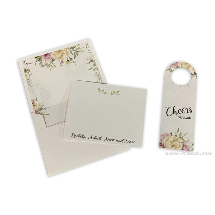 Floral Classic Custom Wine Bottle Neck Tags Personalized for Favors | Gift Tags for Wine Bottles AMWT-4 freeshipping - Raniti LLC - Custom Invitations & Stationery