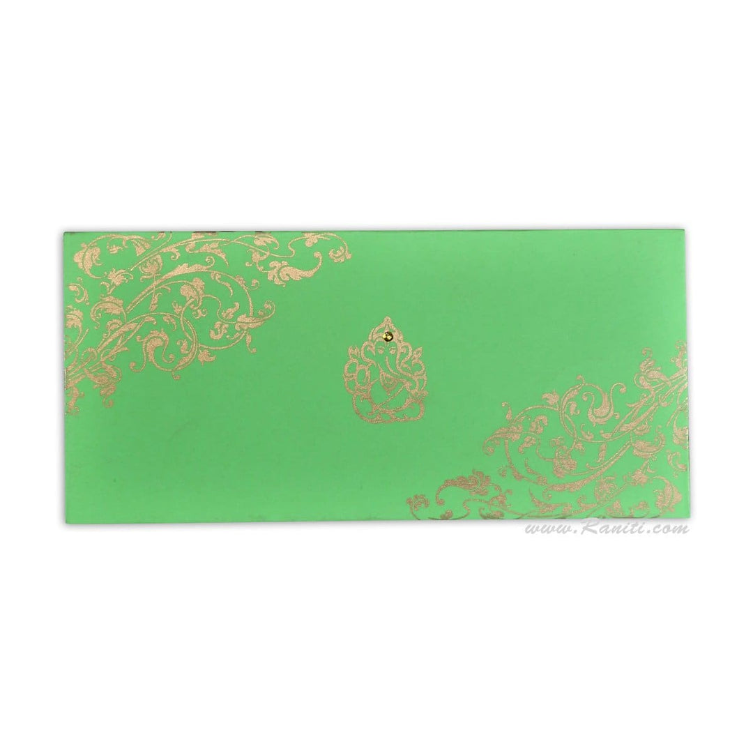 Ganesh Design Custom Money Gift Check Shagan Envelopes AME-43 freeshipping - Raniti LLC - Custom Invitations & Stationery