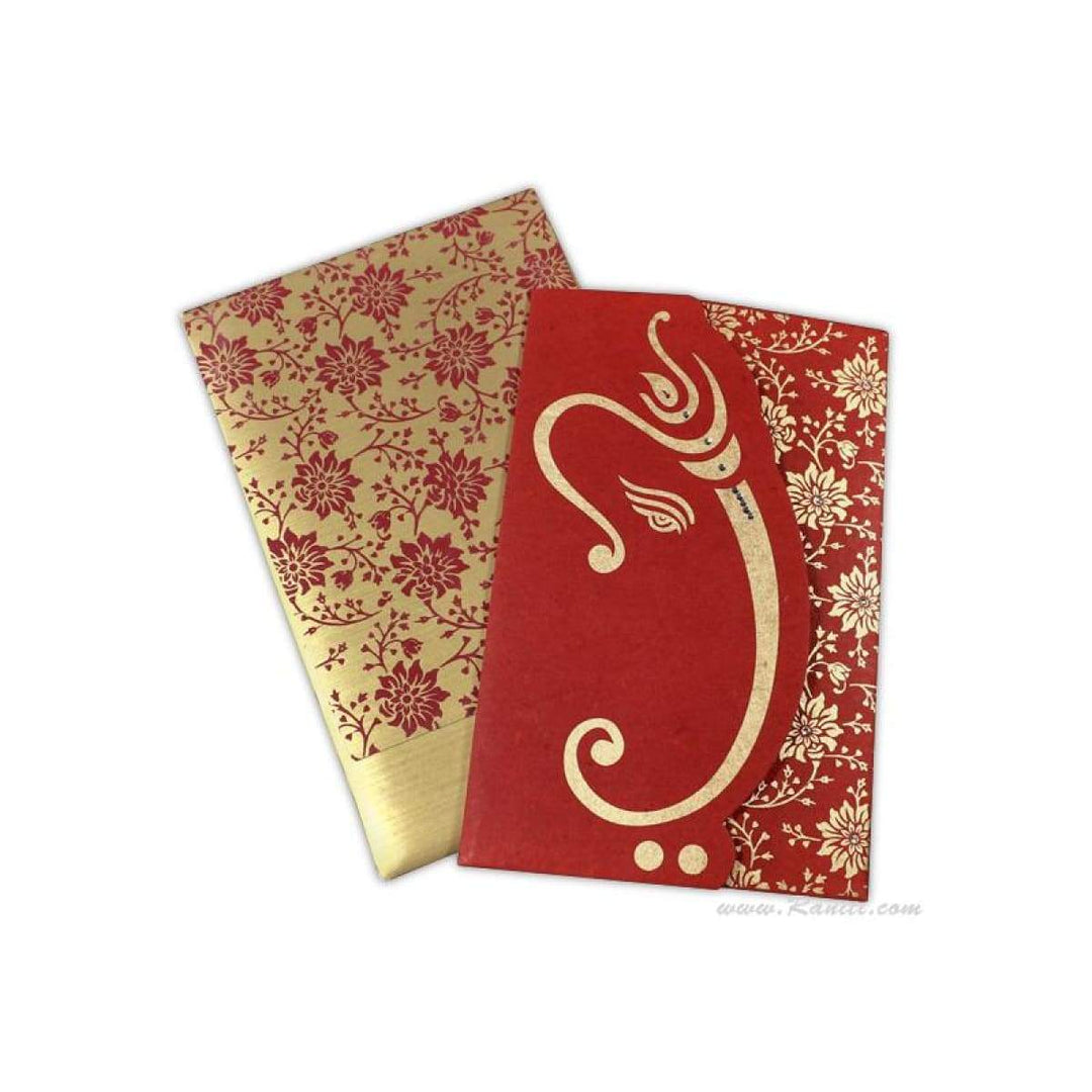 Ganesh Design Hindu Wedding Custom Invitation Card Kankotri AM-211 freeshipping - Raniti LLC - Custom Invitations & Stationery