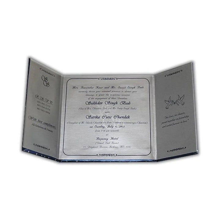 Gatefold Custom Engagement Invitation Card Heavy Back AMSO-40 freeshipping - Raniti LLC - Custom Invitations & Stationery