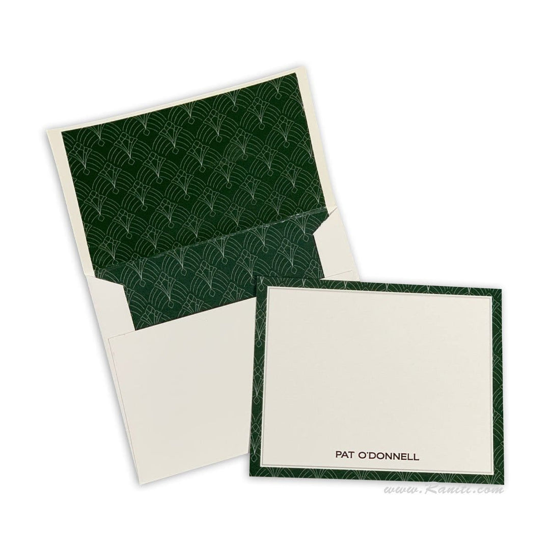 Geometric Design Custom Personalized Classic Note Cards Gift Tag Cards with Envelope | Pack of 25-50 and 100 Note Cards AMNC-5 freeshipping - Raniti LLC - Custom Invitations & Stationery