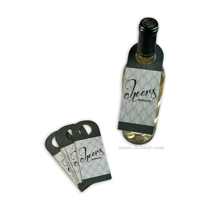 Geometric Design Custom Wine Bottle Neck Tags Personalized for Favors | Gift Tags for Wine Bottles ACWT-10 freeshipping - Raniti LLC - Custom Invitations & Stationery