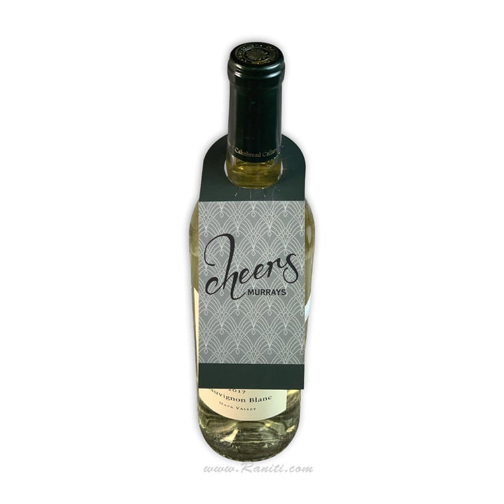 Geometric Design Custom Wine Bottle Neck Tags Personalized for Favors | Gift Tags for Wine Bottles ACWT-10 freeshipping - Raniti LLC - Custom Invitations & Stationery