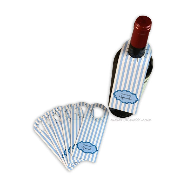 Geometric Design Custom Wine Bottle Neck Tags Personalized for Favors | Gift Tags for Wine Bottles ACWT-12 freeshipping - Raniti LLC - Custom Invitations & Stationery