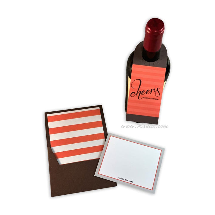 Geometric Design Custom Wine Bottle Neck Tags Personalized for Favors | Gift Tags for Wine Bottles ACWT-9 freeshipping - Raniti LLC - Custom Invitations & Stationery