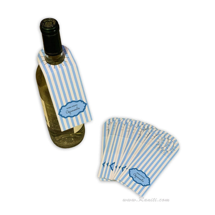 Geometric Design Custom Wine Bottle Neck Tags Personalized for Favors | Gift Tags for Wine Bottles ACWT-12 freeshipping - Raniti LLC - Custom Invitations & Stationery