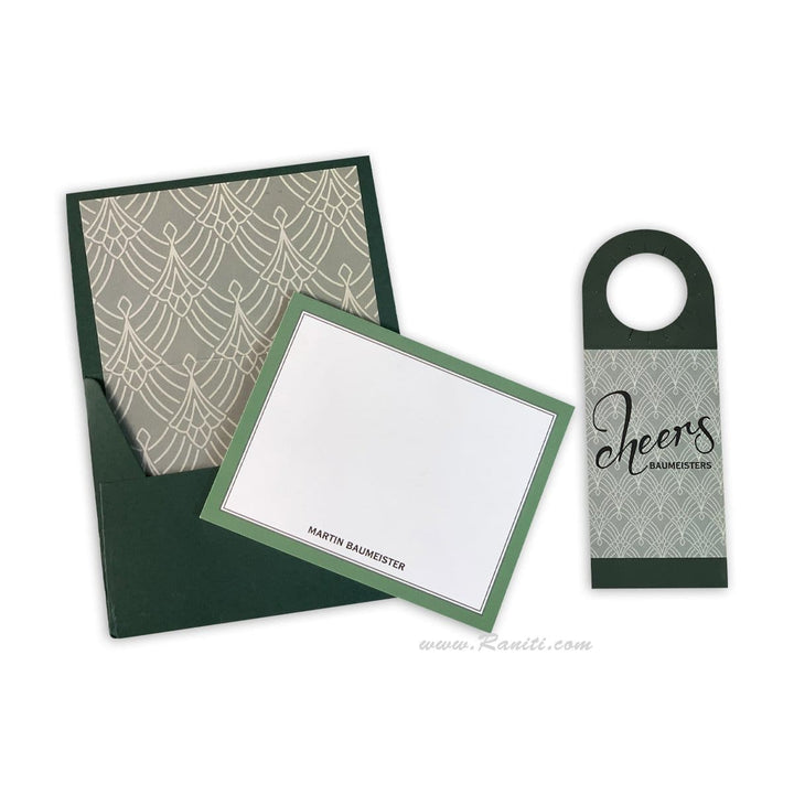 Geometric Design Custom Wine Bottle Neck Tags Personalized for Favors | Gift Tags for Wine Bottles ACWT-10 freeshipping - Raniti LLC - Custom Invitations & Stationery