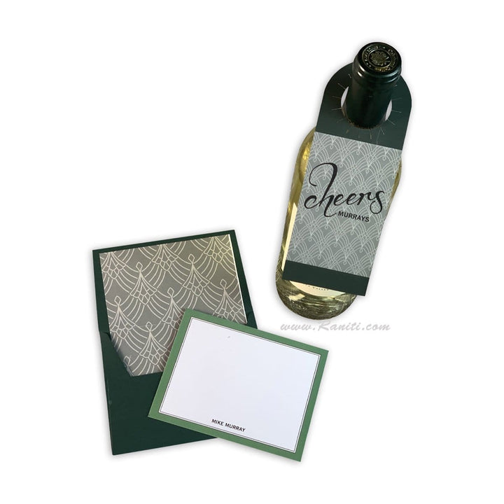 Geometric Design Custom Wine Bottle Neck Tags Personalized for Favors | Gift Tags for Wine Bottles ACWT-10 freeshipping - Raniti LLC - Custom Invitations & Stationery