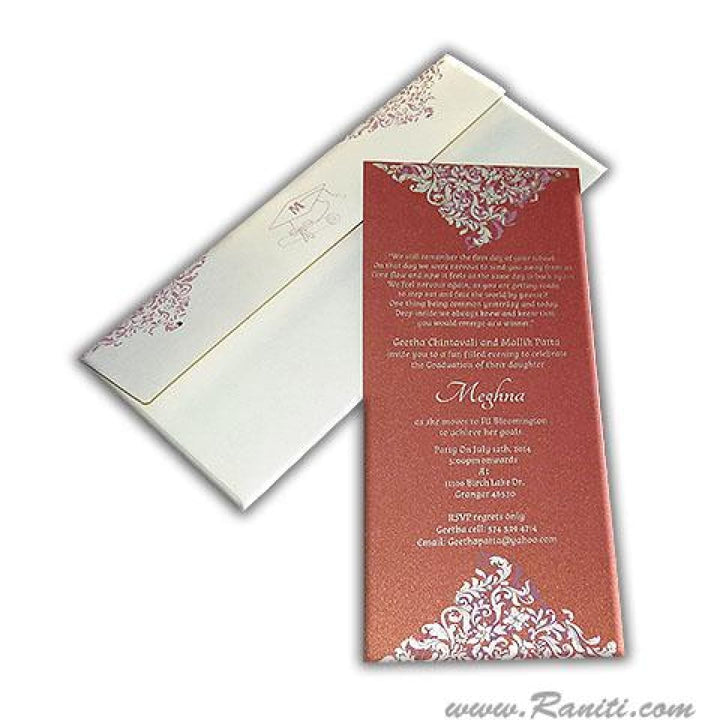 Graduation Party Custom Invitation Cards AMSO-236 freeshipping - Raniti LLC - Custom Invitations & Stationery