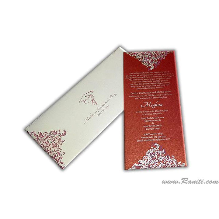 Graduation Party Custom Invitation Cards AMSO-236 freeshipping - Raniti LLC - Custom Invitations & Stationery