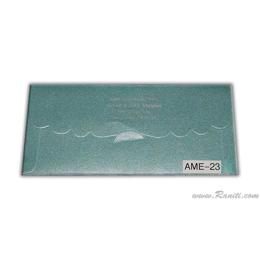 Green and Silver Personalized Money Gift Check Envelope AME-23 freeshipping - Raniti LLC - Custom Invitations & Stationery