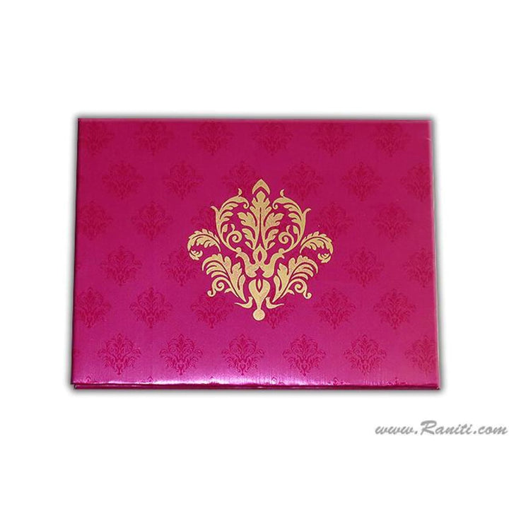 Heavy Back Custom Invitation Card with Damask Print, Monogram and Multicolored Inserts | Luxury Invitation Card Online  AMH-2 freeshipping - Raniti LLC - Custom Invitations & Stationery