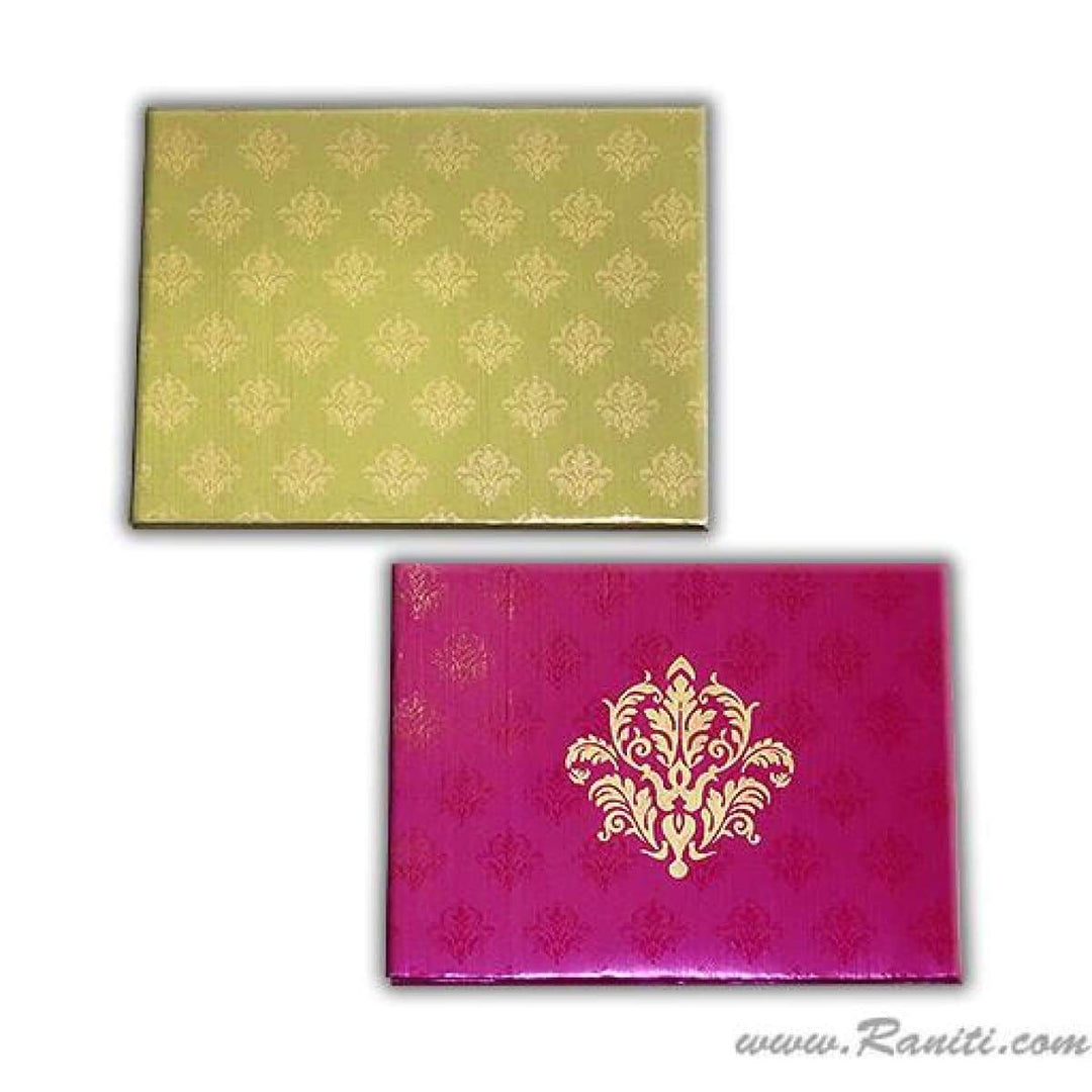 Heavy Back Custom Invitation Card with Damask Print, Monogram and Multicolored Inserts | Luxury Invitation Card Online  AMH-2 freeshipping - Raniti LLC - Custom Invitations & Stationery