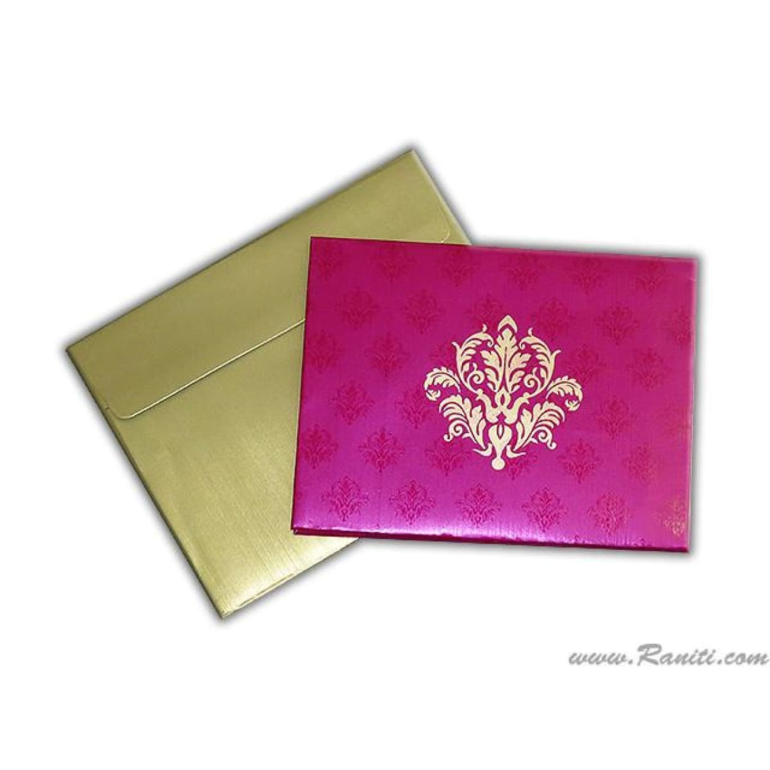 Heavy Back Custom Invitation Card with Damask Print, Monogram and Multicolored Inserts | Luxury Invitation Card Online  AMH-2 freeshipping - Raniti LLC - Custom Invitations & Stationery