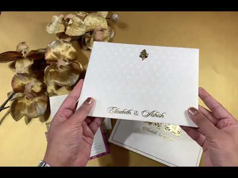 Elephant Theme Gold Foil Custom Luxury Wedding Invitation AM284 | Raniti | luxury royal wedding cards | invitation custom design