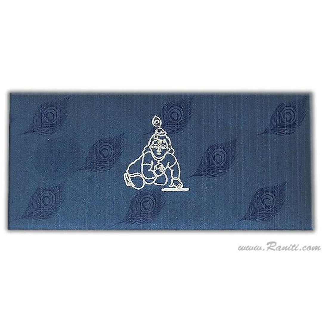 Krishna Peacock Theme Custom Money Gift Check Envelopes AME-41 freeshipping - Raniti LLC - Custom Invitations & Stationery