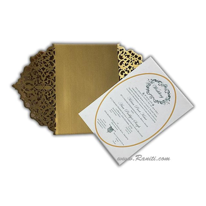 Laser Cut Golden Gate Fold Custom Invitation Card with White Cascading Inserts AML-251 freeshipping - Raniti LLC - Custom Invitations & Stationery