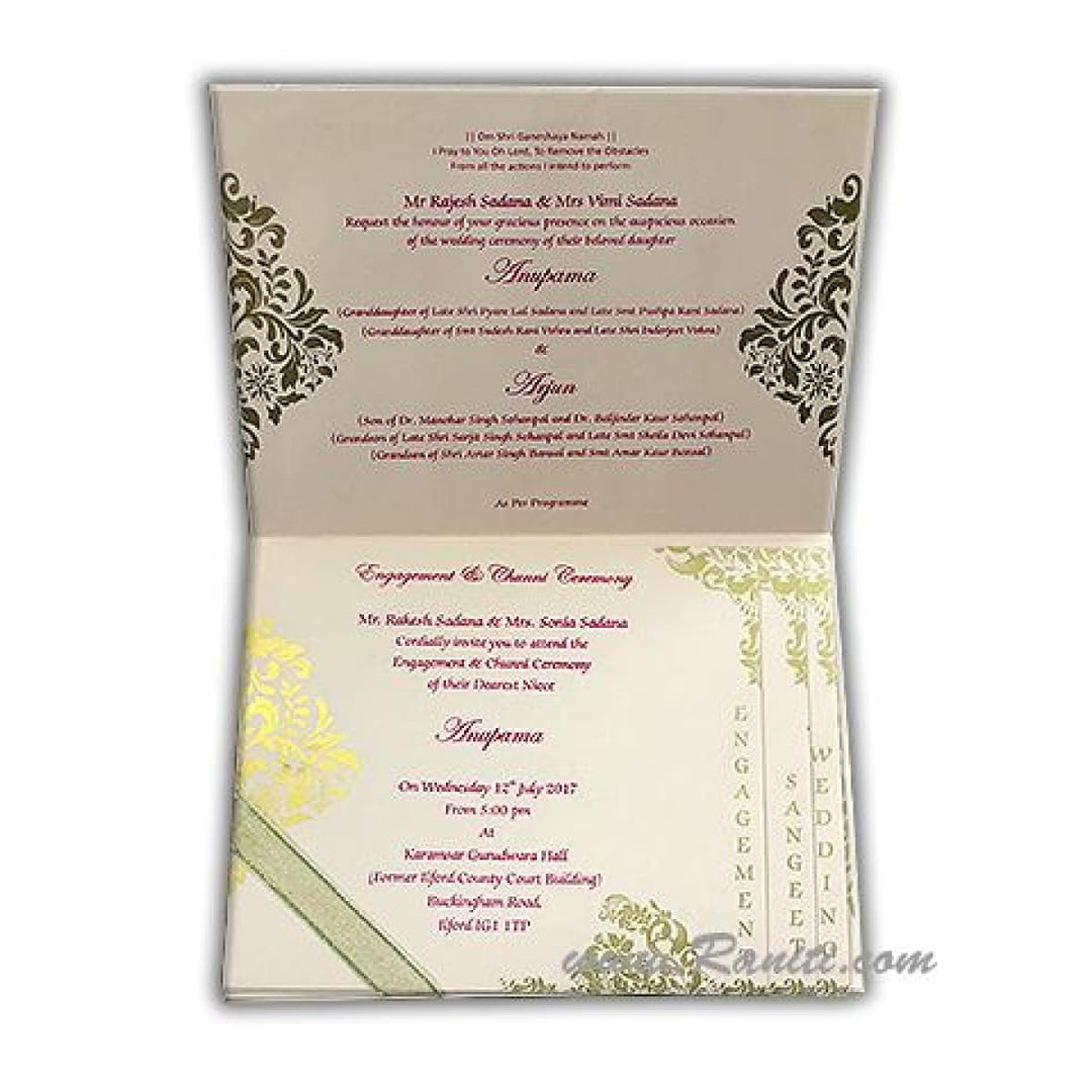 Gold Laser Cut & Blush Pink Luxury Wedding Invitation AML-314 | Raniti | Pink luxury invitation card design