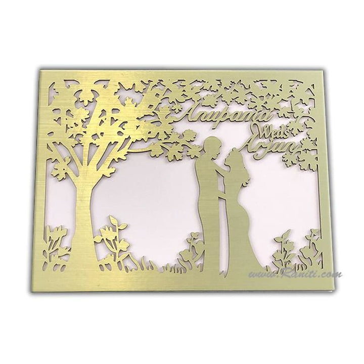 Gold Laser Cut & Blush Pink Luxury Wedding Invitation AML-314 | Raniti | laser cut wedding cards