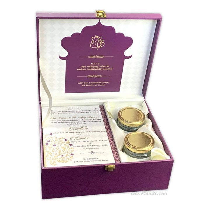 Custom Royal Luxury Boxed Wedding Invitations Card ACDB-3 | Raniti | luxury wedding invitation | custom wedding invites