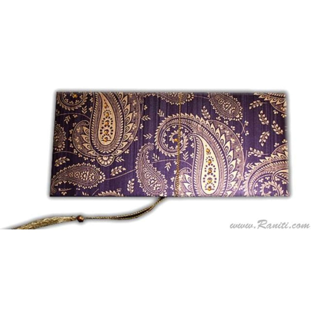 Paisley Theme with Rhinestones Custom Money Gift Check Envelope AME-15 freeshipping - Raniti LLC - Custom Invitations & Stationery