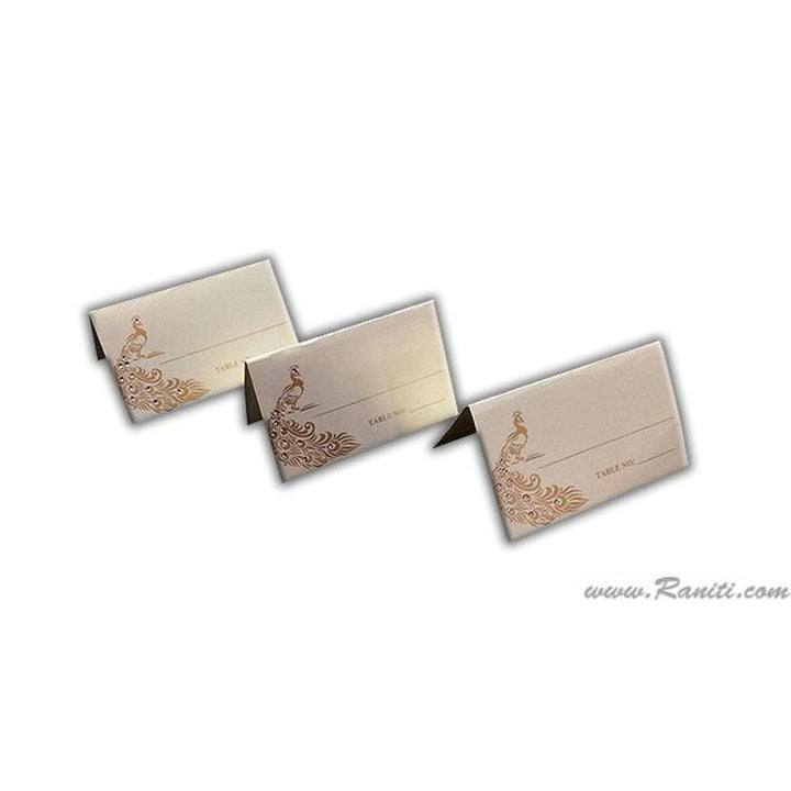 Peacock Theme Tented Place Escort Card Custom | Wedding Place Cards | Seating Name Cards for Receptions, Parties, Events AMPC-12 freeshipping - Raniti LLC - Custom Invitations & Stationery