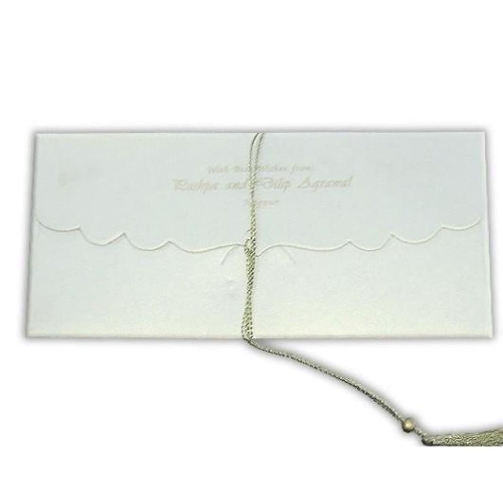 Pearl White and Gold Personalized Money Gift Check Envelope AME-1 freeshipping - Raniti LLC - Custom Invitations & Stationery