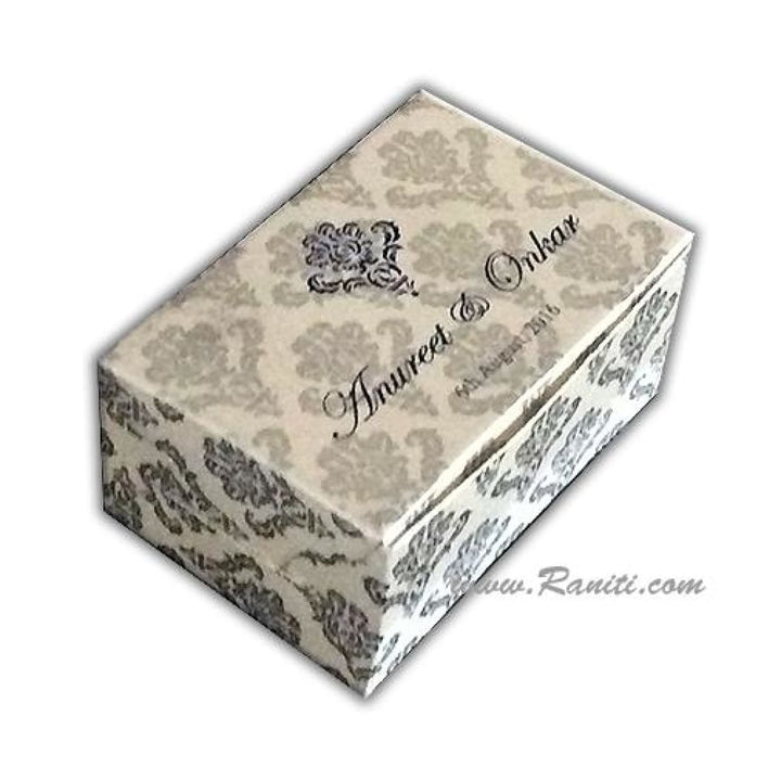 Pearl White Foldable Sweet-Cake-Chocolate Custom Box | Wedding Cake Box | Traditional Sweet Favor Boxes | Thank You Gift Favor Boxes | SB-1 freeshipping - Raniti LLC - Custom Invitations & Stationery