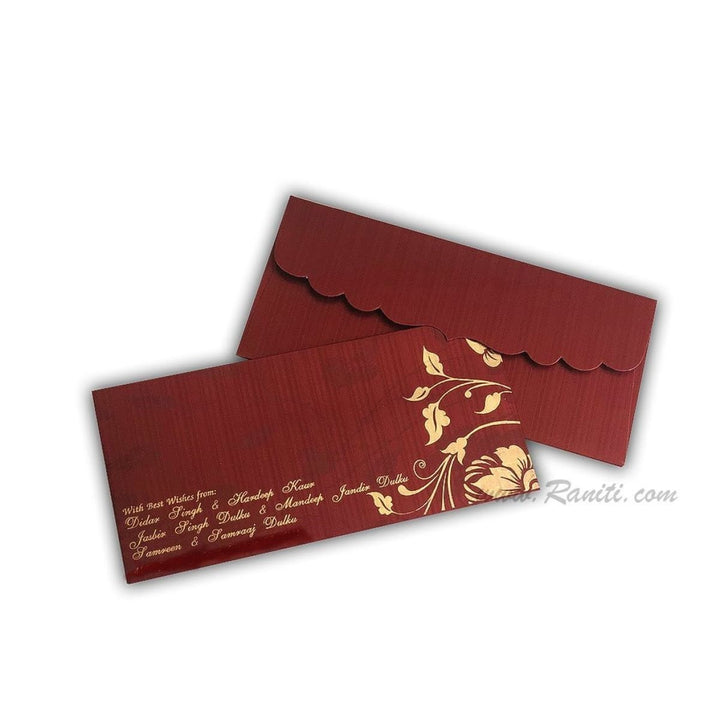 Personalized and Custom Money Gift Check Envelopes AME-22 freeshipping - Raniti LLC - Custom Invitations & Stationery