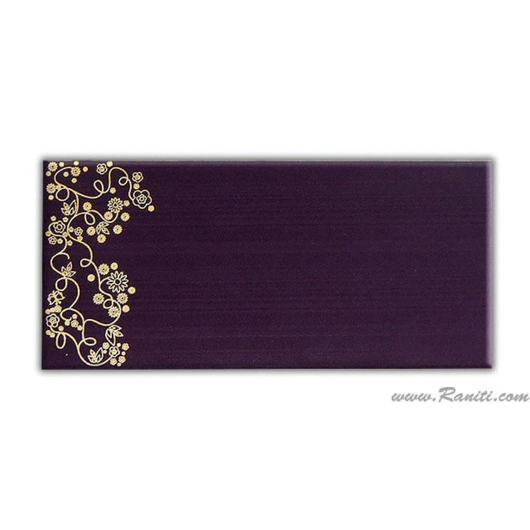 Purple Gold Custom Personalized Money Gift Check Envelope AME-51 freeshipping - Raniti LLC - Custom Invitations & Stationery