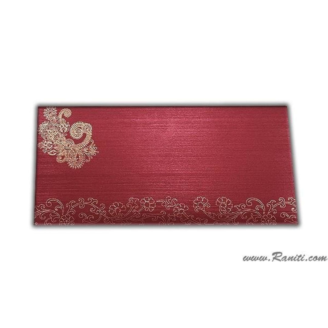 Red Personalized and Custom Money Gift Check Envelopes with Gold Print AME-49 freeshipping - Raniti LLC - Custom Invitations & Stationery