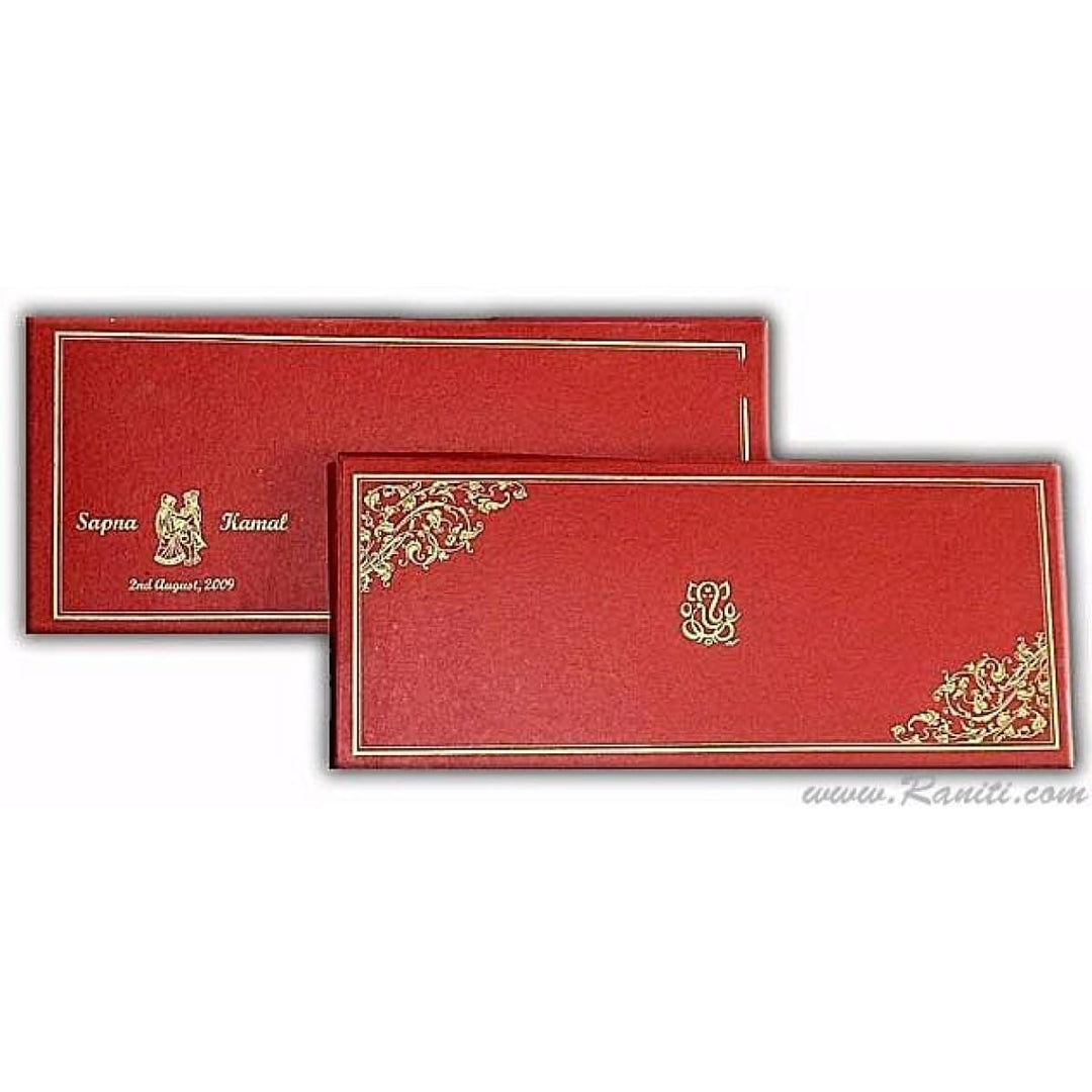 Red Royal Custom Box Scroll Wedding Invitation Card AMSC-32 freeshipping - Raniti LLC - Custom Invitations & Stationery