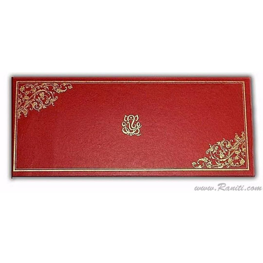 Red Royal Custom Box Scroll Wedding Invitation Card AMSC-32 freeshipping - Raniti LLC - Custom Invitations & Stationery