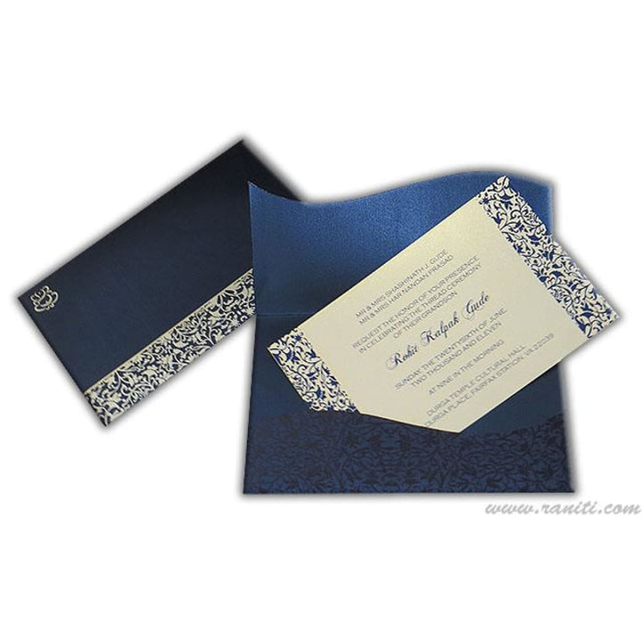 Thread Ceremony Invitations |  Janeu Custom Invitation | Hindu Religious Ceremony Invitation Card AMSO-156 freeshipping - Raniti LLC - Custom Invitations & Stationery