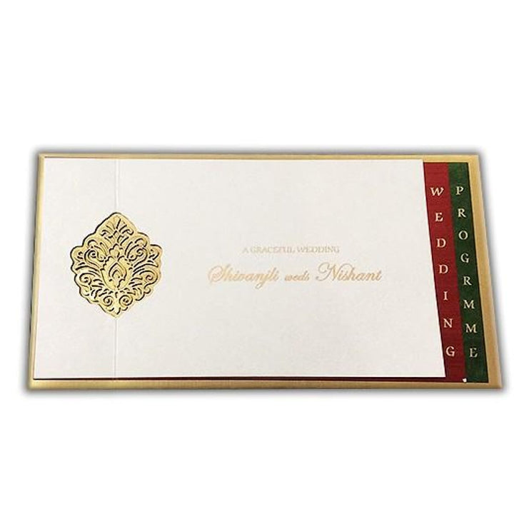 Unique Custom Invitations Heavy Back Booklet Style with Multiple Inserts Laser Cut Monogram | Luxury Custom Invitation Card AMHL-200 freeshipping - Raniti LLC - Custom Invitations & Stationery