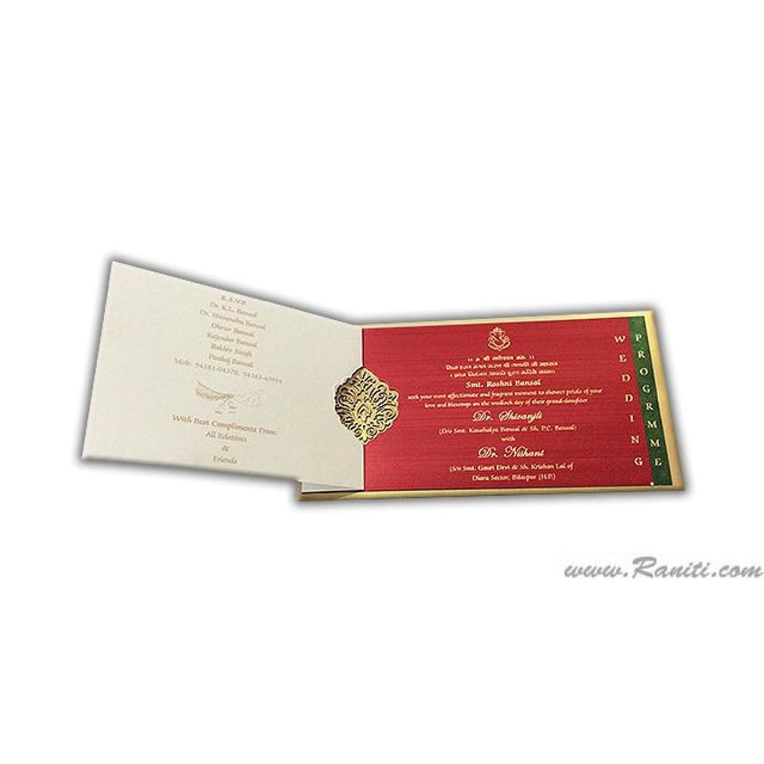 Unique Custom Invitations Heavy Back Booklet Style with Multiple Inserts Laser Cut Monogram | Luxury Custom Invitation Card AMHL-200 freeshipping - Raniti LLC - Custom Invitations & Stationery