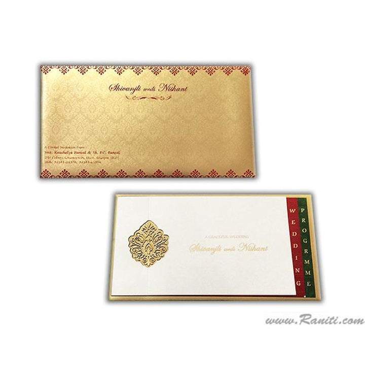 Unique Custom Invitations Heavy Back Booklet Style with Multiple Inserts Laser Cut Monogram | Luxury Custom Invitation Card AMHL-200 freeshipping - Raniti LLC - Custom Invitations & Stationery