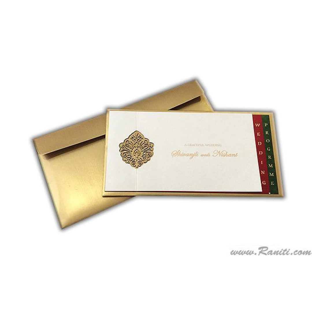 Unique Custom Invitations Heavy Back Booklet Style with Multiple Inserts Laser Cut Monogram | Luxury Custom Invitation Card AMHL-200 freeshipping - Raniti LLC - Custom Invitations & Stationery