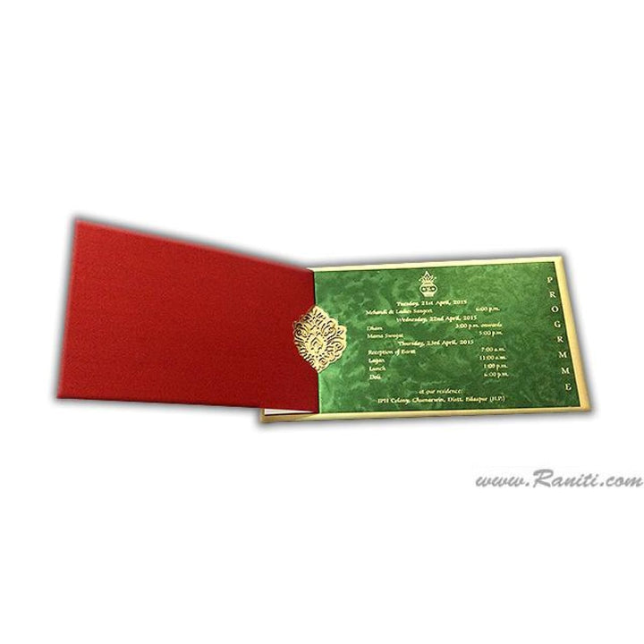 Unique Custom Invitations Heavy Back Booklet Style with Multiple Inserts Laser Cut Monogram | Luxury Custom Invitation Card AMHL-200 freeshipping - Raniti LLC - Custom Invitations & Stationery