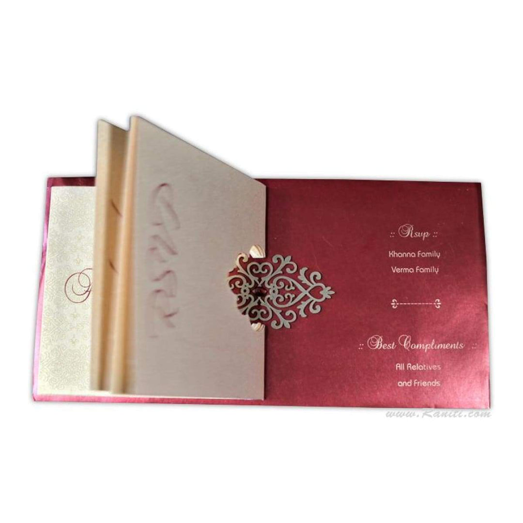 Unique Gold Laser Cut Heavy Back Custom Invitation Card AMHL-180 freeshipping - Raniti LLC - Custom Invitations & Stationery