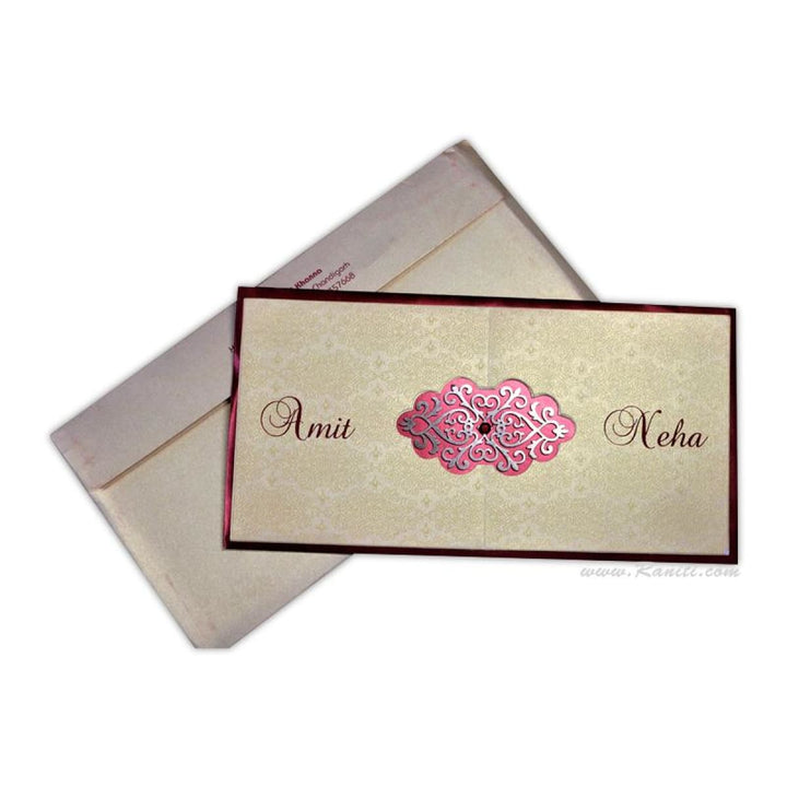 Unique Gold Laser Cut Heavy Back Custom Invitation Card AMHL-180 freeshipping - Raniti LLC - Custom Invitations & Stationery